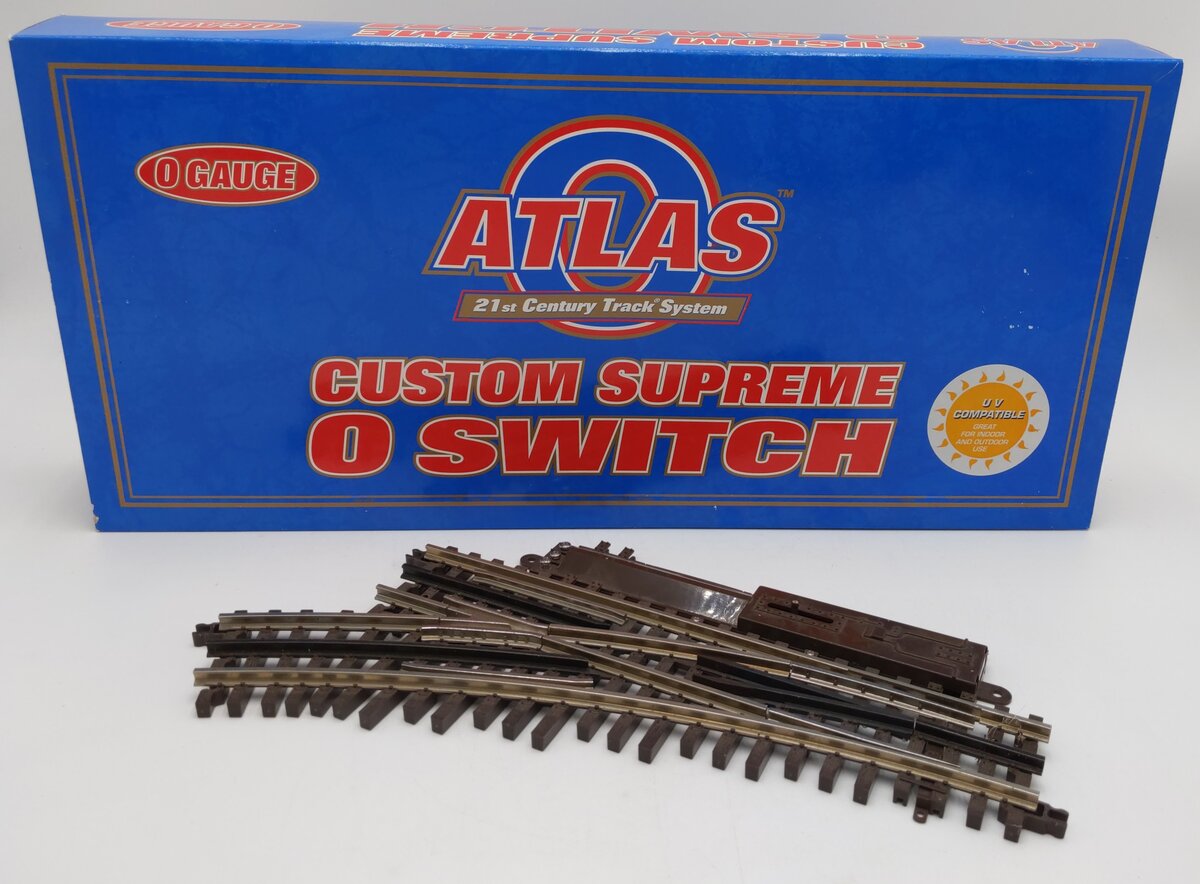 Atlas 6085 O O45 Nickel Silver Left Hand Remote Control Switch Turnout EX/Box