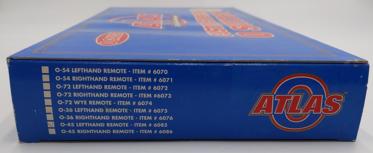Atlas 6085 O O45 Nickel Silver Left Hand Remote Control Switch Turnout EX/Box