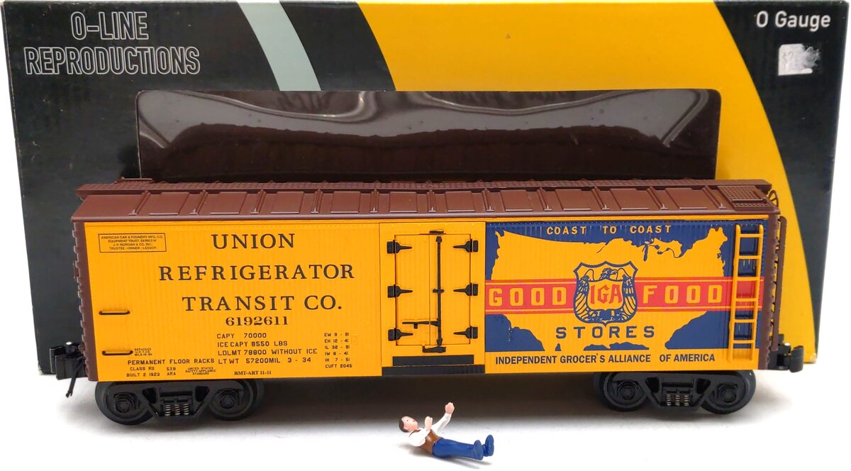 O-Line OLR132 O Gauge IGA Food Reefer #6192611 NIB