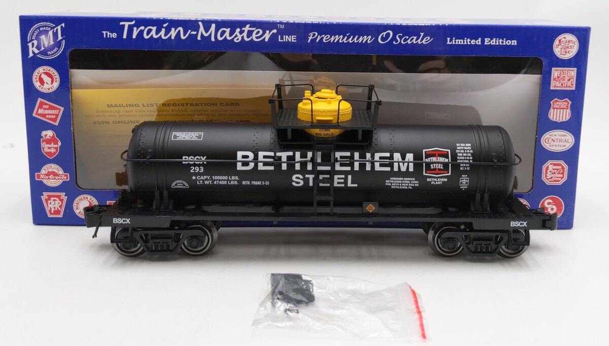 RMT 96819 O Gauge Bethlehem Steel Single Dome Tank Car #293 EX/Box