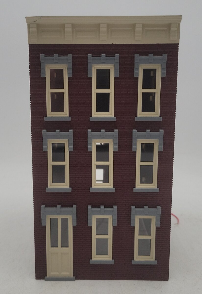 MTH 30-9080 O 3-Story Maroon Town House with Tan Trim EX