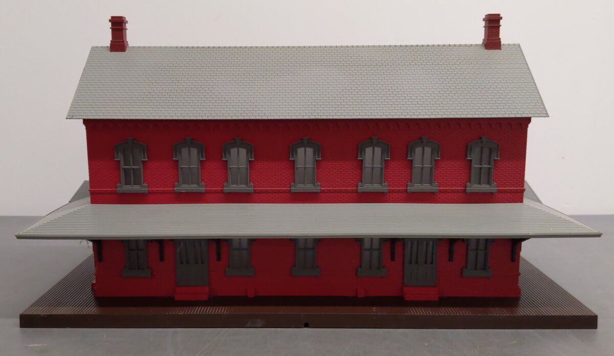 MTH 30-9014 O Gauge Red Stone Passenger Station (No Platforms) EX