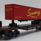 MTH 30-7678 O Speedway Flatcar w/ 40' Trailer #301308 LN/Box
