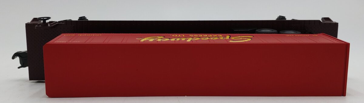 MTH 30-7678 O Speedway Flatcar w/ 40' Trailer #301308 LN/Box