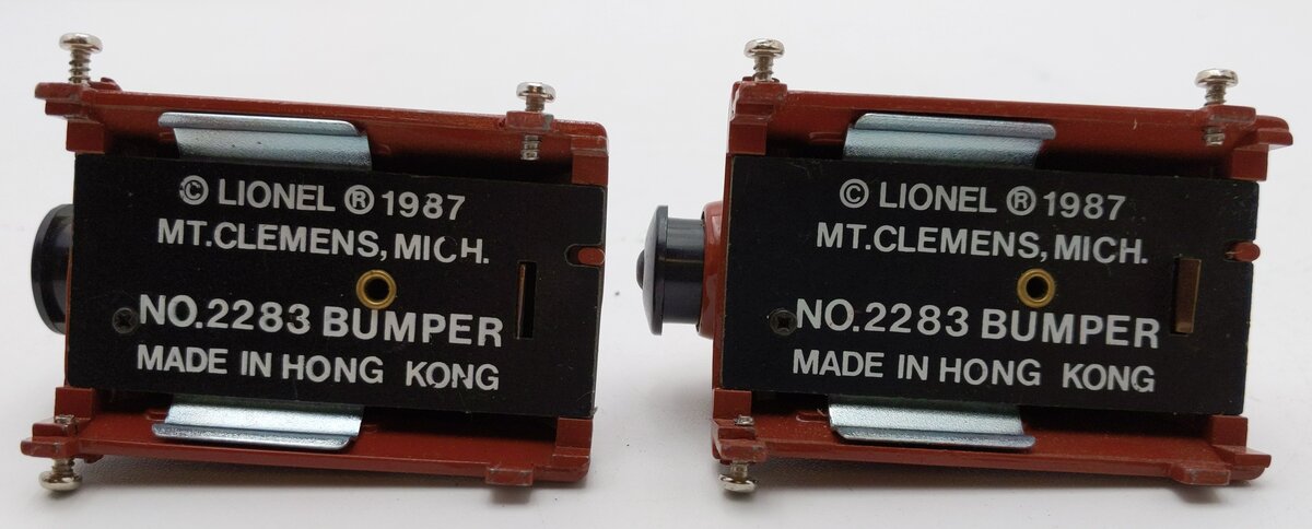 Lionel 6-2283 O/O27 Gauge Diecast Illuminated Bumpers (Set of 2) VG