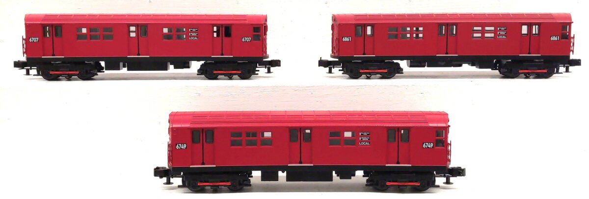 MTH 30-2392-1 O Gauge MTA Redbird R-17 3-Car Non-Powered Subway Set EX/Box