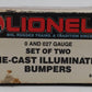Lionel 6-2283 O/O27 Gauge Diecast Illuminated Bumpers (Set of 2) EX/Box