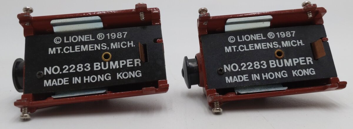 Lionel 6-2283 O/O27 Gauge Diecast Illuminated Bumpers (Set of 2) EX/Box