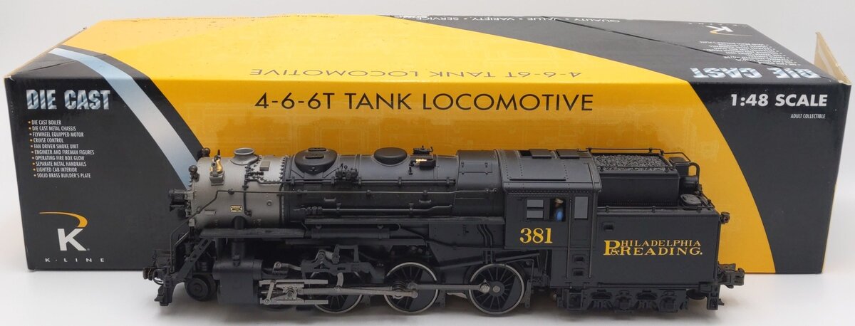 K-Line K3499-0381W O Philadelphia & Reading 4-6-6T Steam Locomotive #3 ...