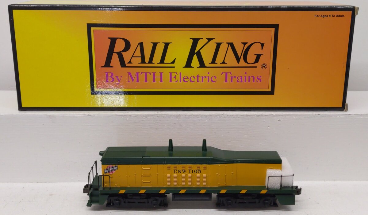 MTH 30-2139-3 Chicago & Northwestern NW-2 Calf Non-Powered Diesel Switcher #1105 EX/Box
