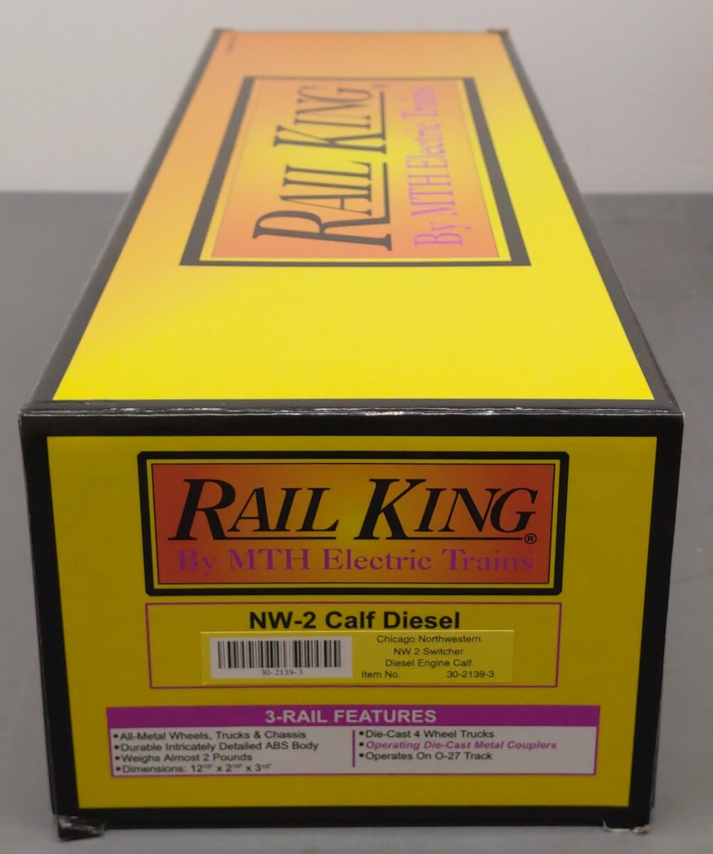 MTH 30-2139-3 Chicago & Northwestern NW-2 Calf Non-Powered Diesel Switcher #1105 EX/Box