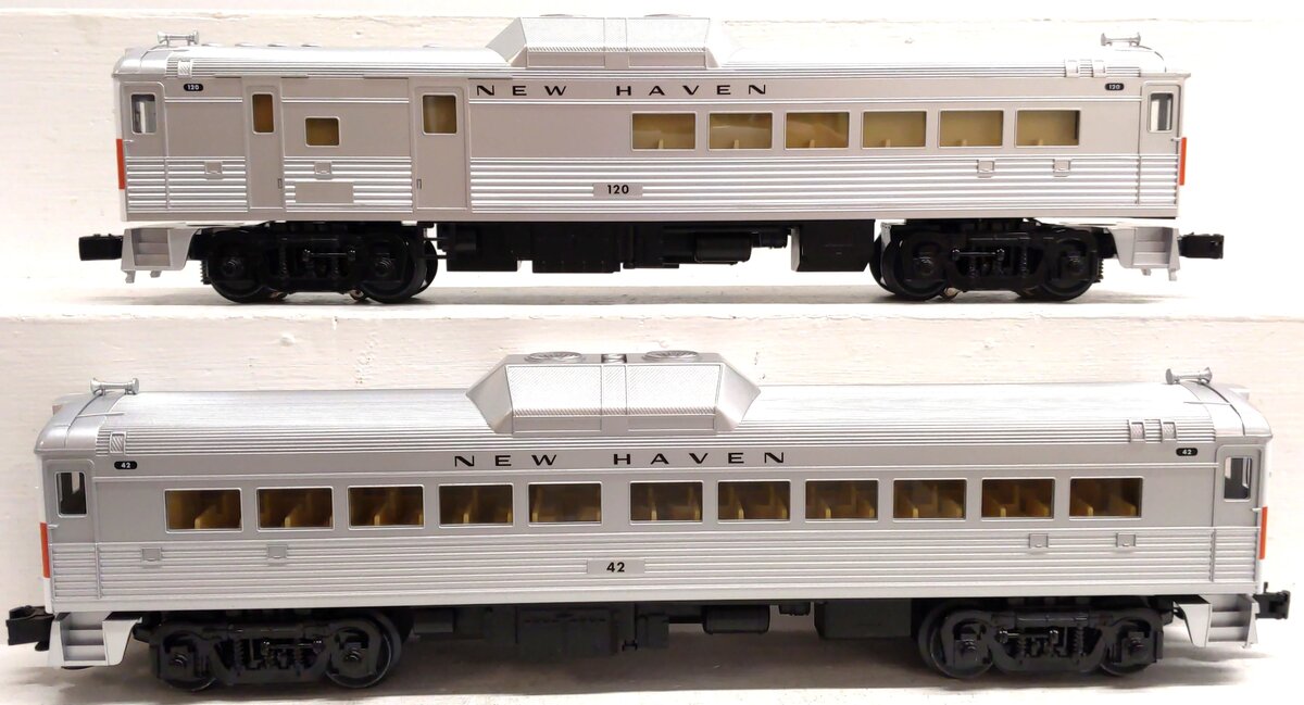 Lionel 2335090 O NH LionChief Plus 2.0 Budd RDC Unit Combo #120 & #42 (Set of 2) LN/Box