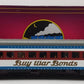 MTH 20-61033 Milwaukee Road 70' Streamlined "Buy War Bonds" Coach Car #477 EX/Box