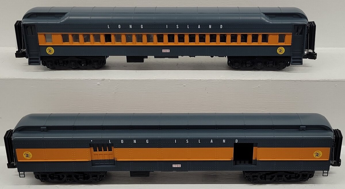 MTH 20-40067  O Gauge Long Island 70' 2 Car Madison Baggage & Coach Cars LN/Box
