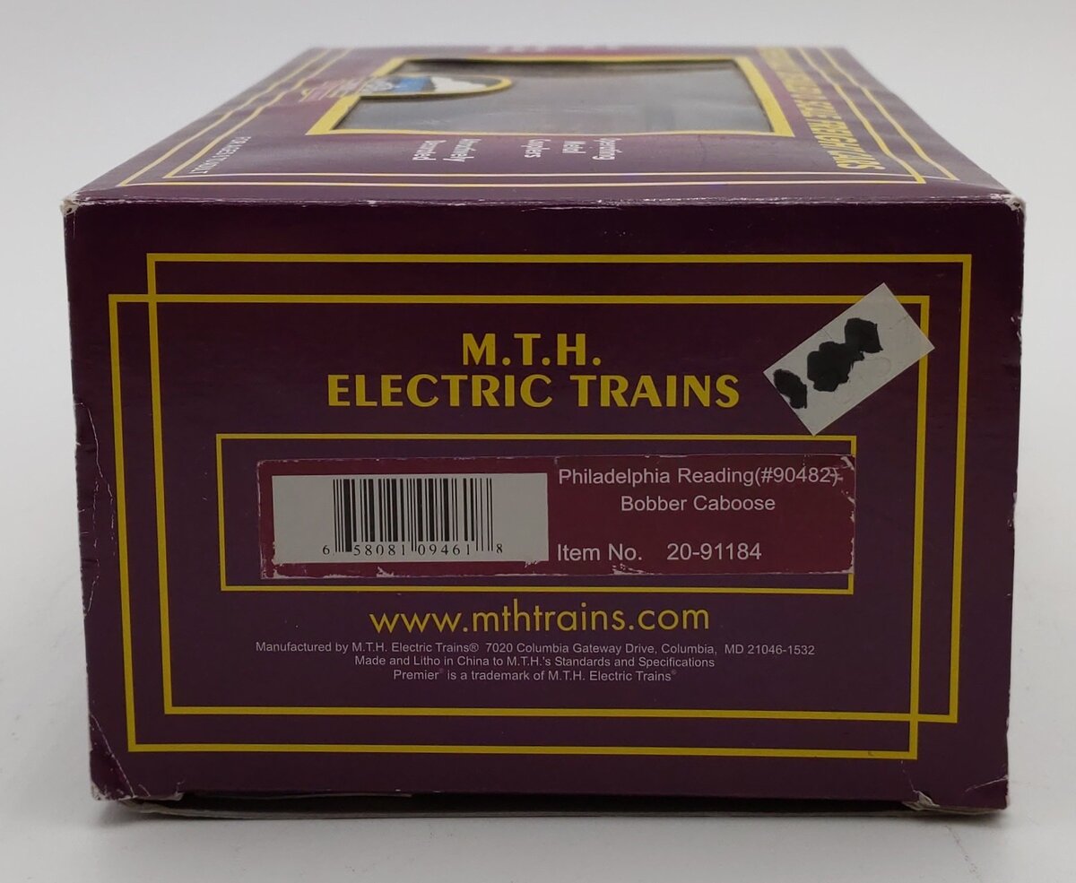 MTH 20-91184 O Scale Philadelphia & Reading Bobber Caboose #90482 LN/Box