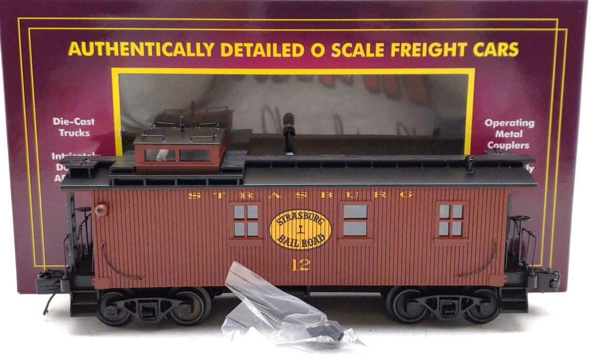 MTH 20-91801 O Gauge Strasburg 35' Woodsided Caboose #12 LN/Box