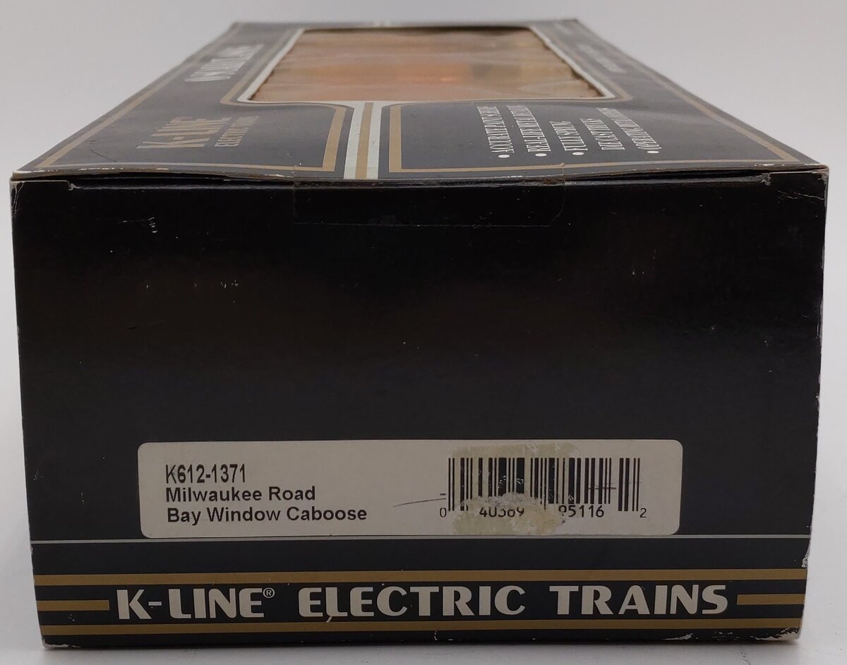K-Line K612-1371 O Milwaukee Road Bay Window Caboose #01371 LN/Box