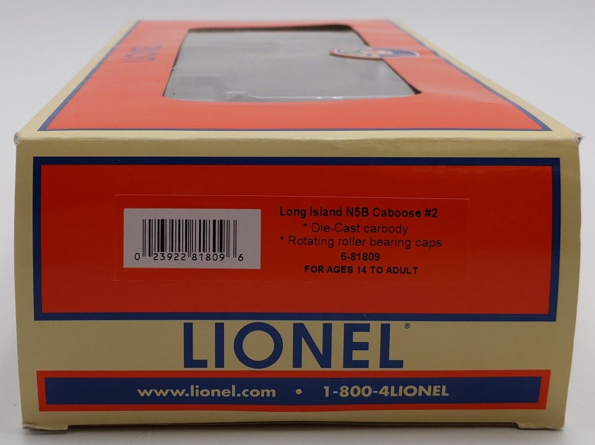 Lionel 6-81809 O Long Island N5B Cupola Caboose w/Lights & Smoke #2 LN/Box