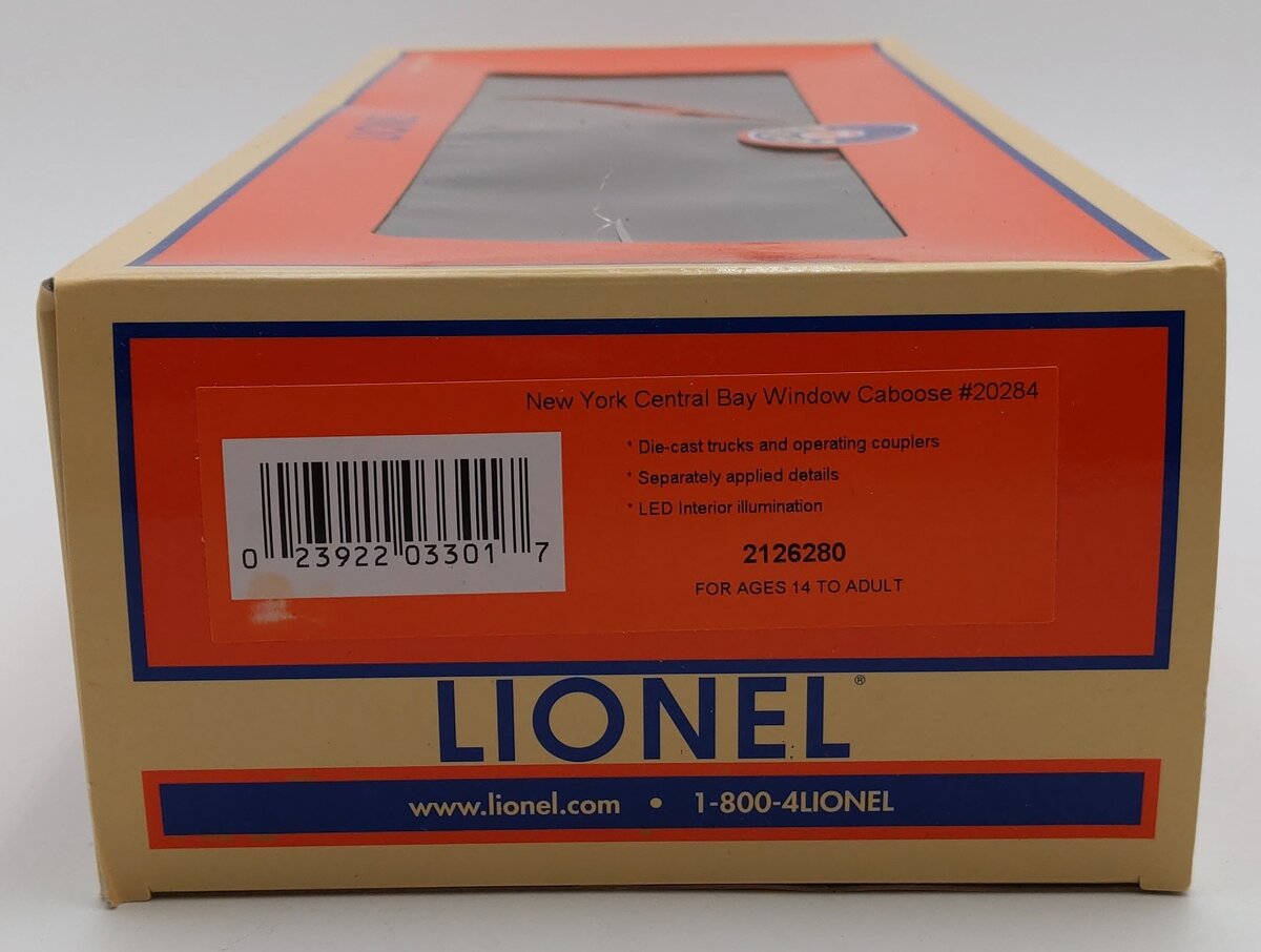 Lionel 2126280 O New York Central Bay-Window Caboose #20284 LN/Box