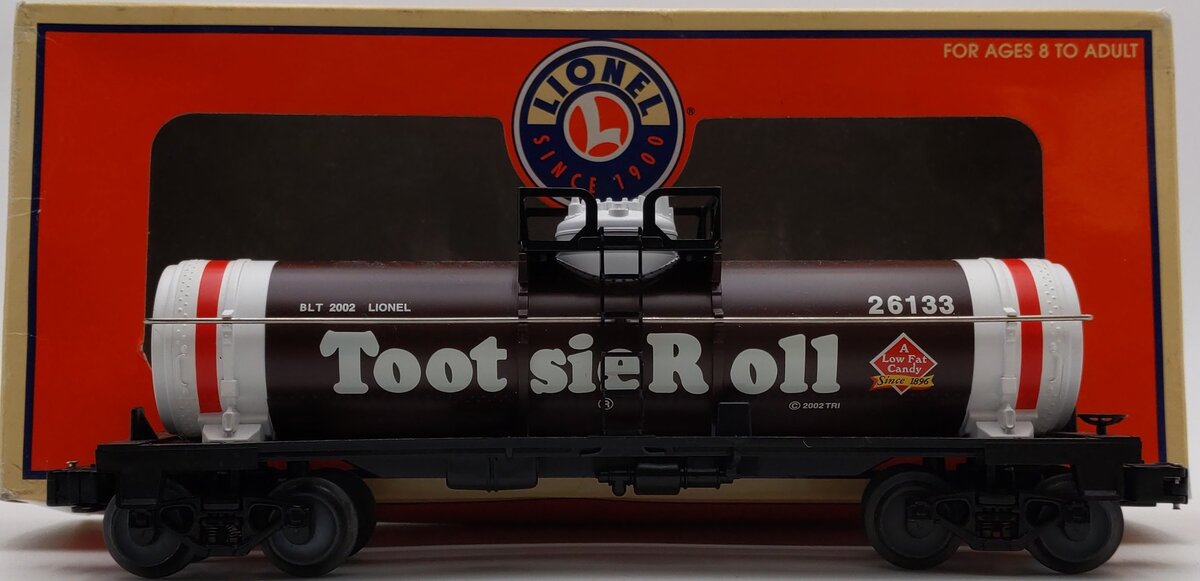 Lionel 6-26133 O Gauge Tootsie Roll Single Dome Tank Car LN/Box