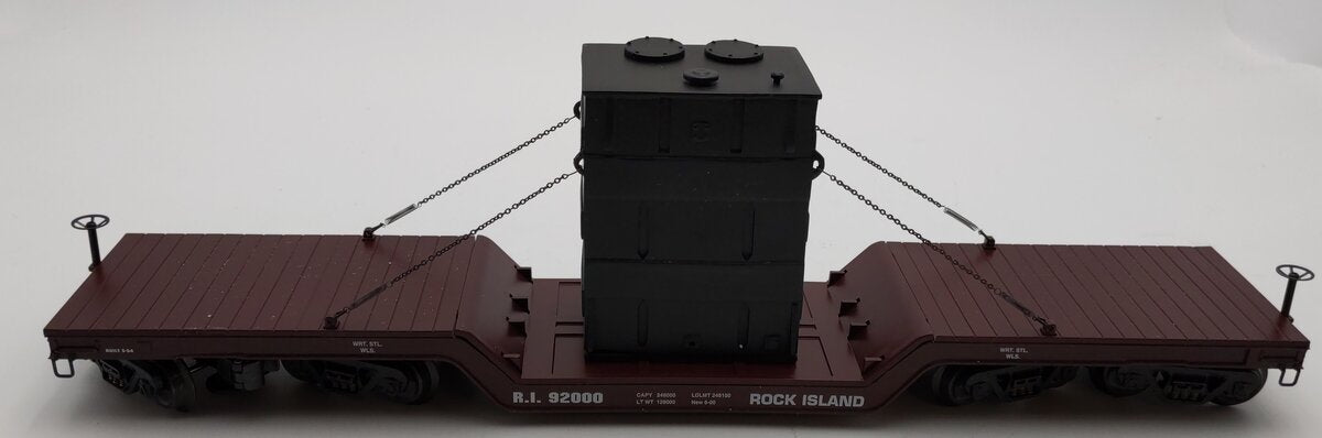 K-Line K692-1391 O Gauge Rock Island Center Flat Car with Transformer #92000 LN/Box