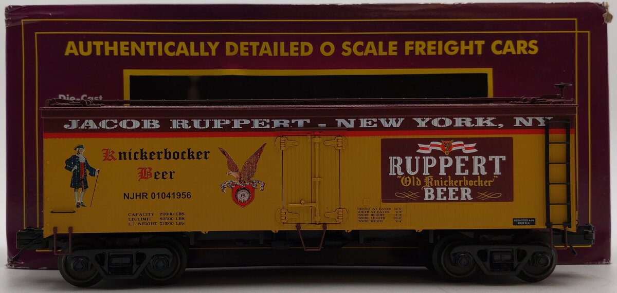 MTH 20-94450 O Knickerbocker Beer 36' Woodsided Reefer Car LN/Box