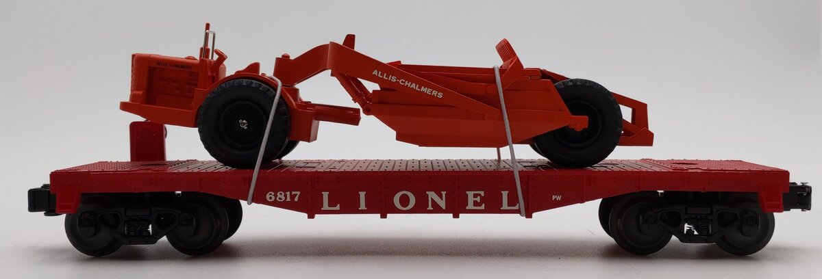 Lionel 6-26024 O Gauge Postwar Celebration Series 6817 Lionel Flatcar W/ Scraper LN/Box