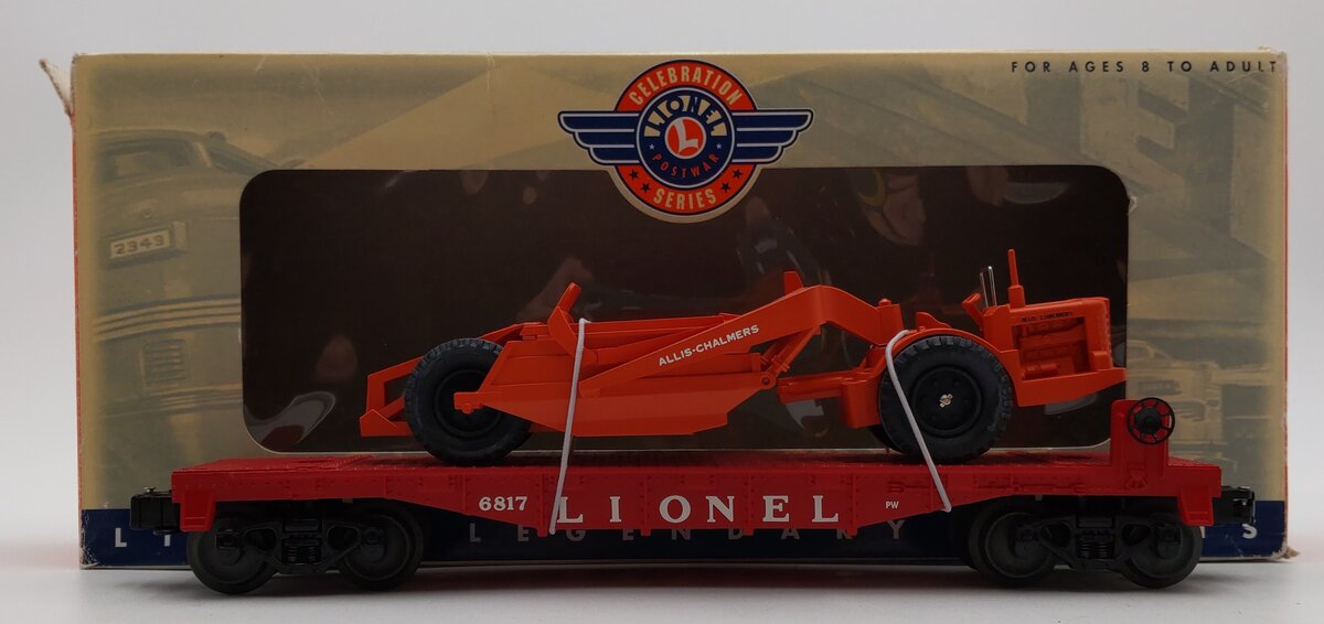 Lionel 6-26024 O Gauge Postwar Celebration Series 6817 Lionel Flatcar W/ Scraper LN/Box