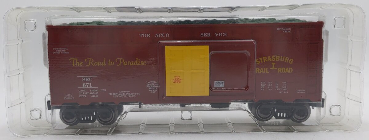 RMT 86499-40 O Gauge Strasburg Railroad 40' Tobacco Car #871 MT/Box