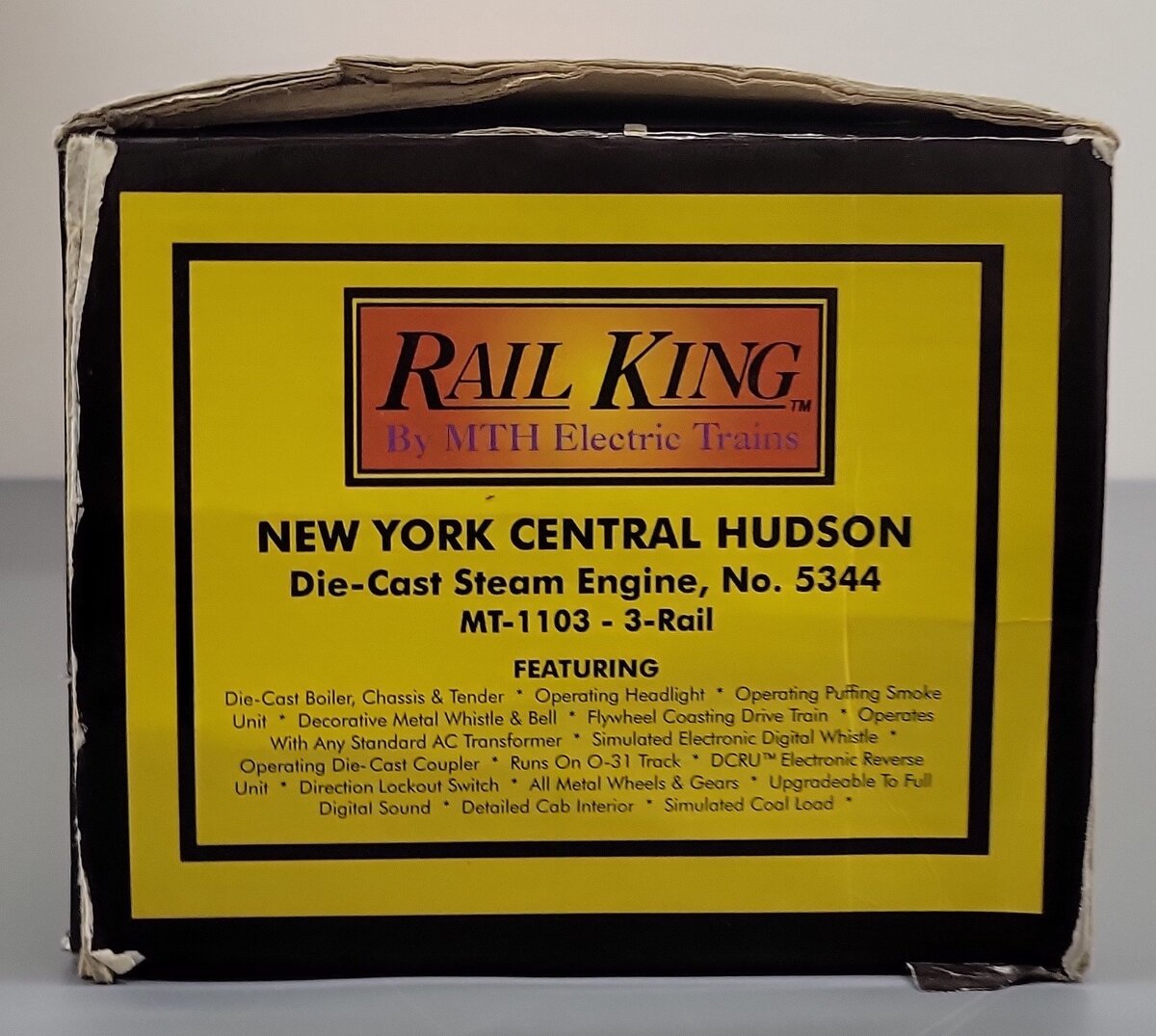 MTH 20-1103 O New York Central Hudson Diecast Steam Locomotive & Tender #5344 LN/Box