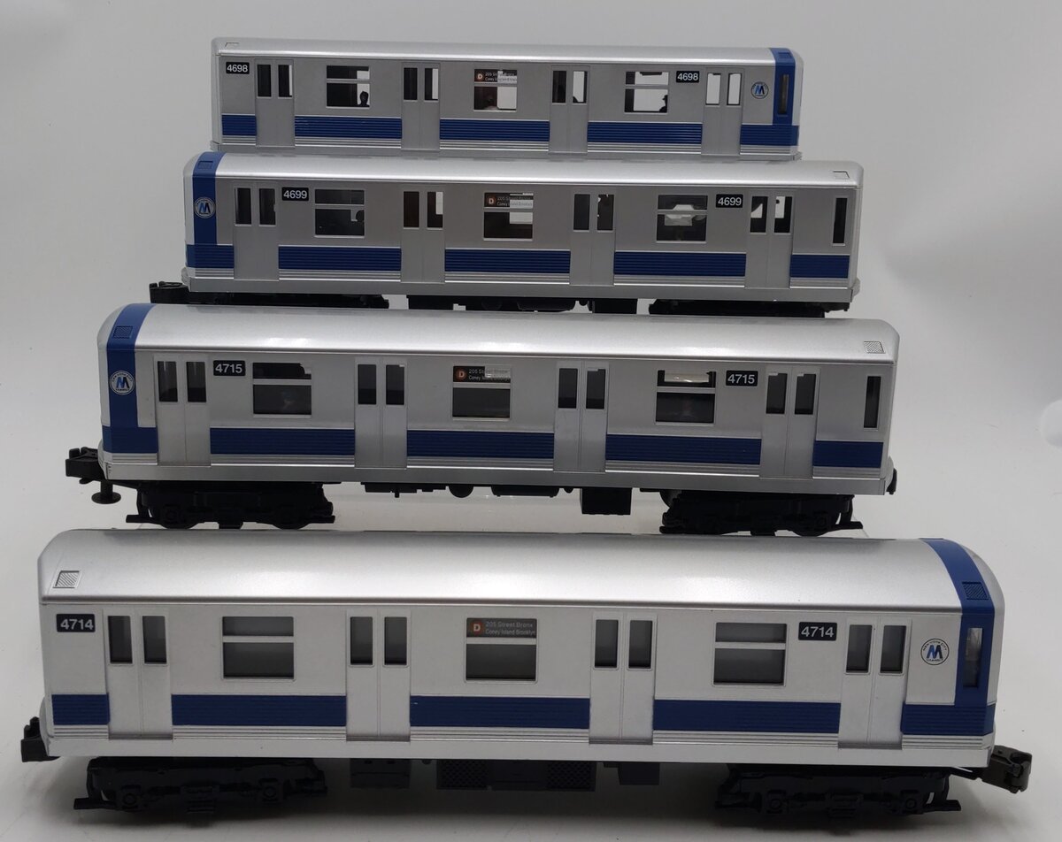 MTH 30-2122-1 O Gauge MTA New York City R-42 Subway Car Set w/PS1 EX/Box