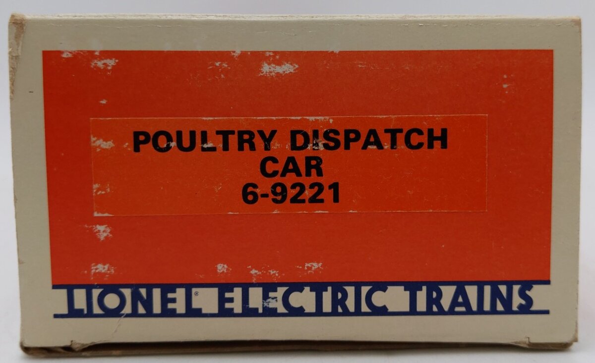 Lionel 6-9221 O Gauge Poultry Dispatch Operating Car #9221 LN/Box