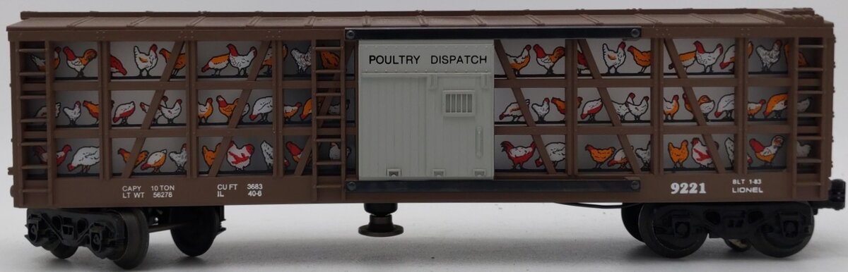 Lionel 6-9221 O Gauge Poultry Dispatch Operating Car #9221 LN/Box