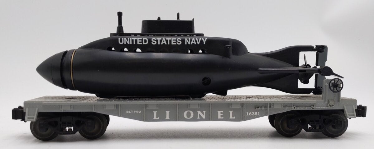 Lionel 6-16351 O Gauge Lionel Lines Flatcar with Navy Submarine EX/Box