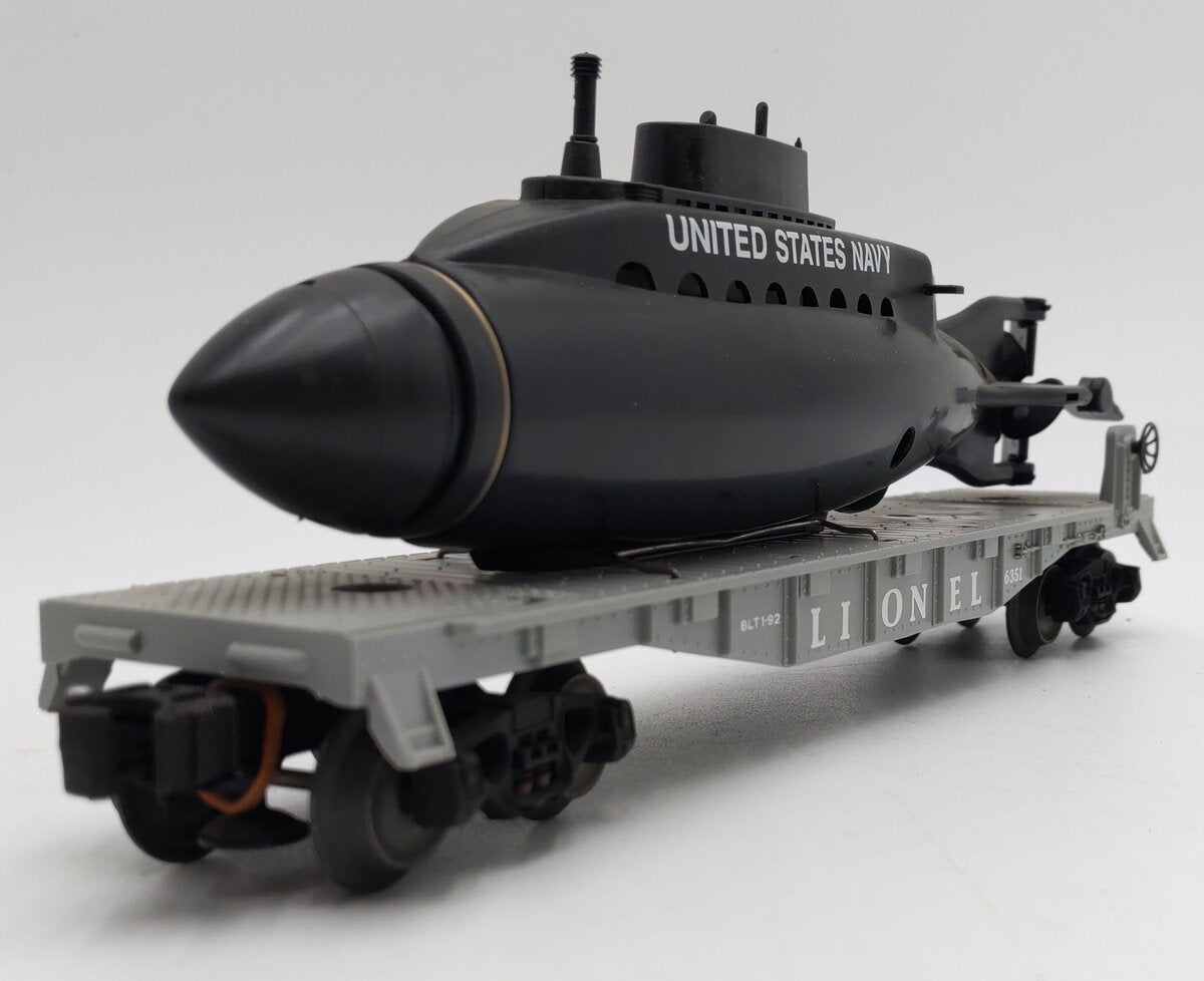 Lionel 6-16351 O Gauge Lionel Lines Flatcar with Navy Submarine EX/Box