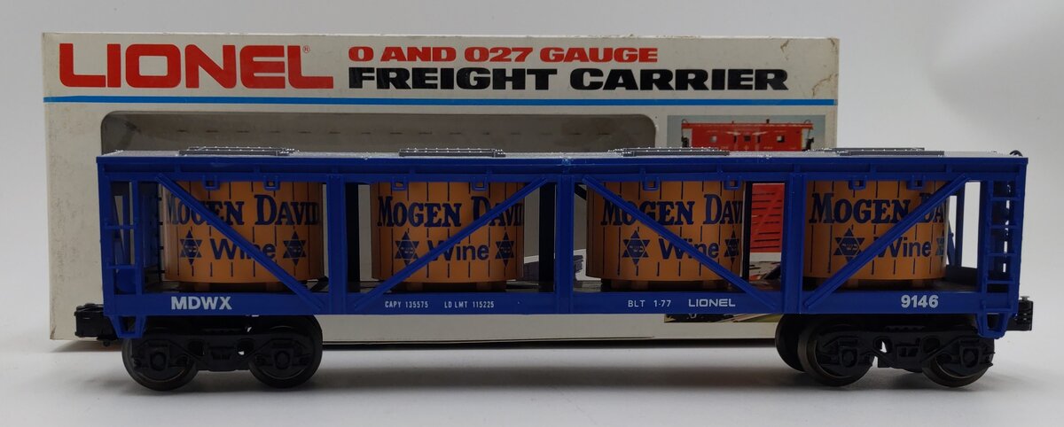 Lionel 6-9146 O Gauge Mogen David Wine Car LN/Box