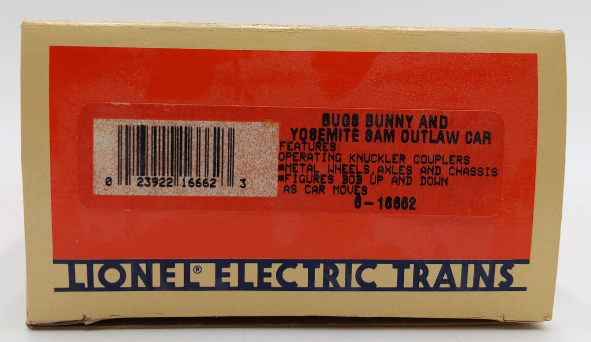 Lionel 6-16662 O Gauge Bugs Bunny & Yosemite Sam Outlaw Car NIB