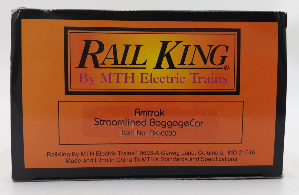 MTH 30-6000 O Gauge Amtrak "New York" Streamlined Baggage Car EX/Box