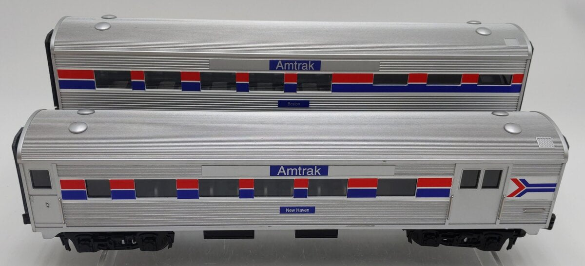 MTH 30-6004 O Amtrak Streamlined Combine/Diner Set Passenger Set (Set of 2) LN/Box