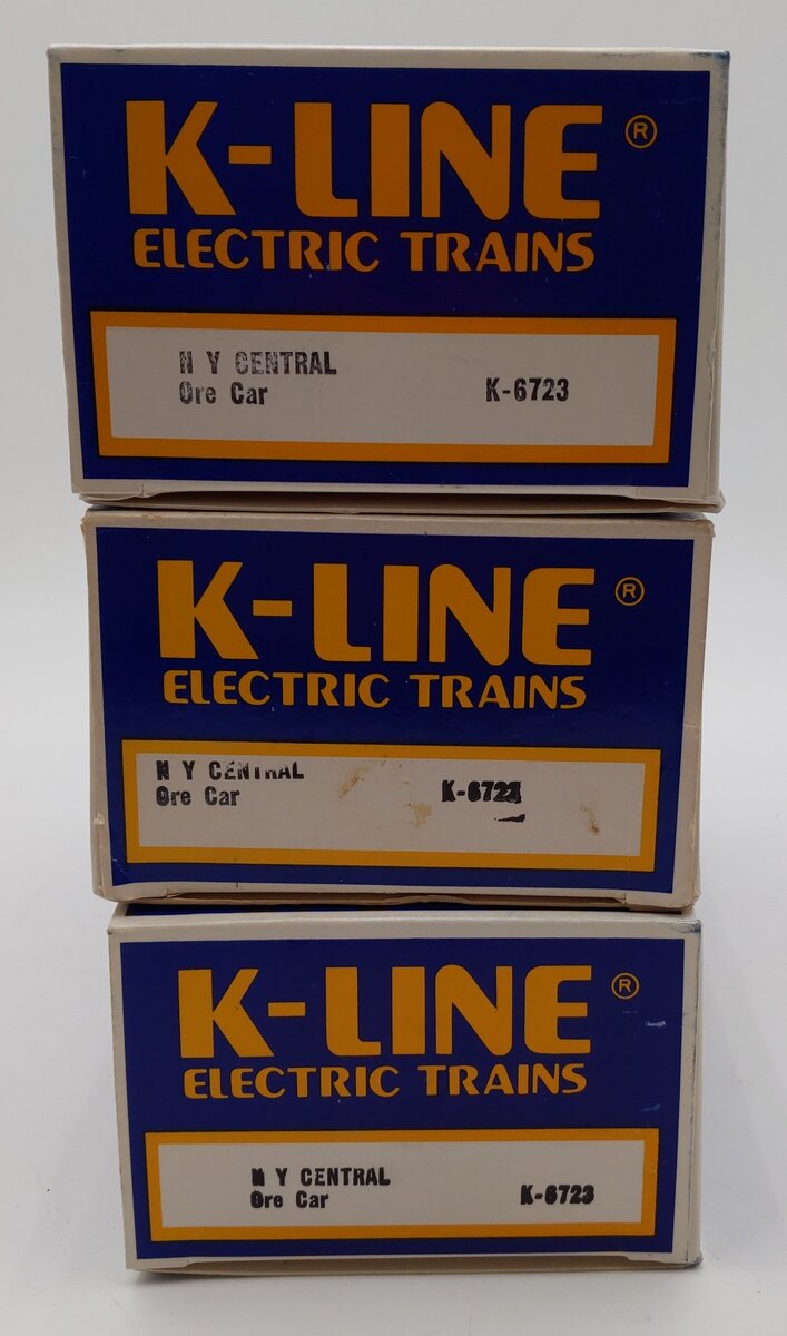 K-Line K-6723 O Gauge New York Central (NYC) Ore Cars [3] EX/Box