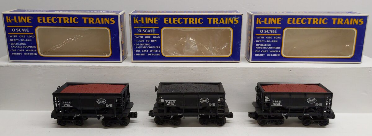 K-Line K-6723 O Gauge New York Central (NYC) Ore Cars [3] EX/Box