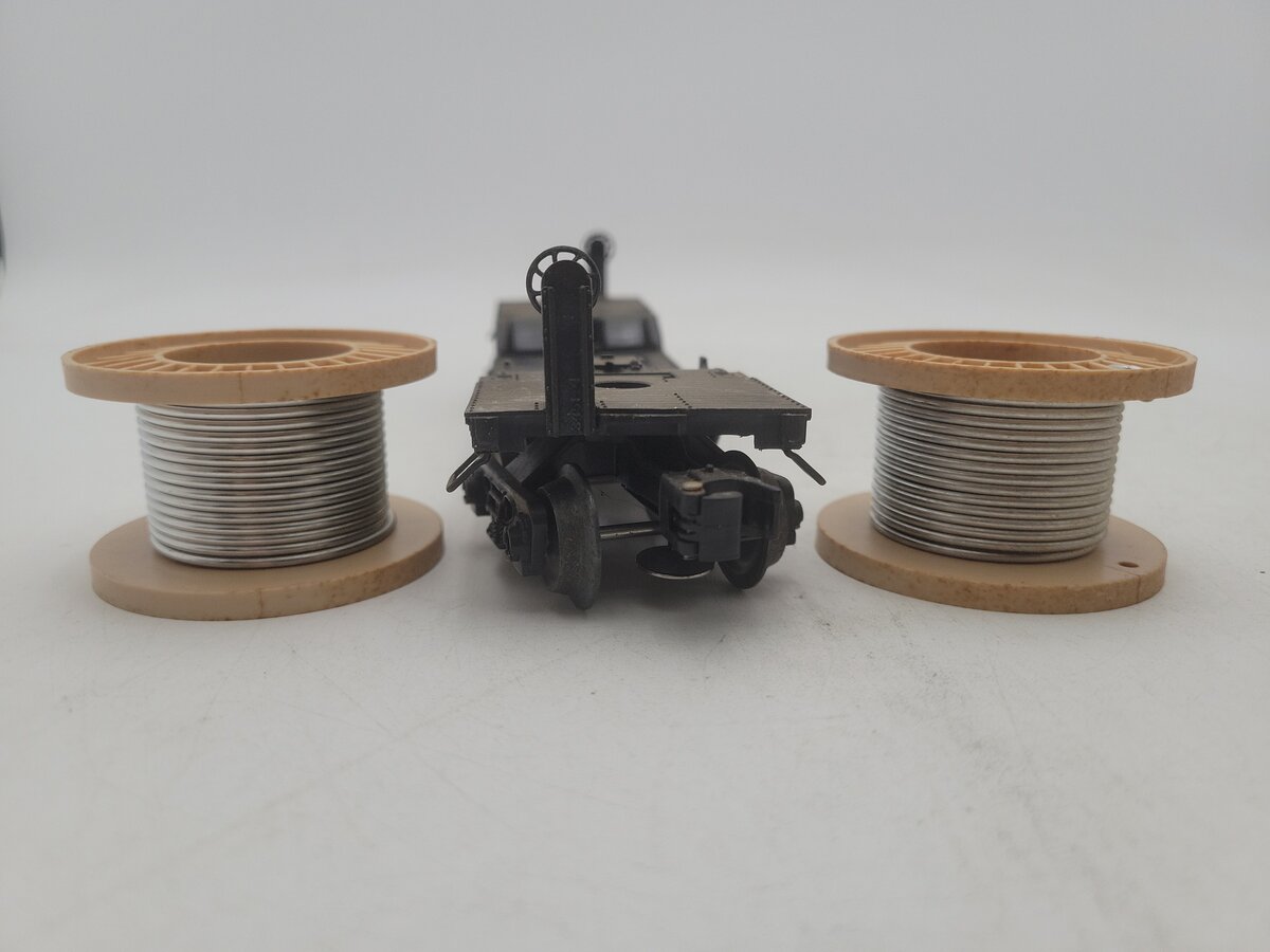 Lionel 6-16324 O/O27 Gauge Pennsylvania Depressed Center Flatcar W/Cable Reels EX/Box