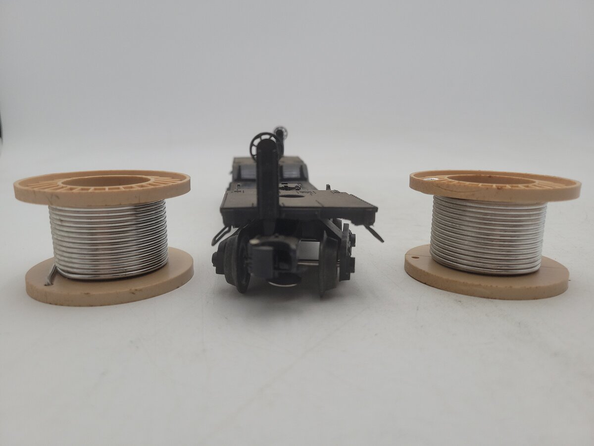 Lionel 6-16324 O/O27 Gauge Pennsylvania Depressed Center Flatcar W/Cable Reels EX/Box