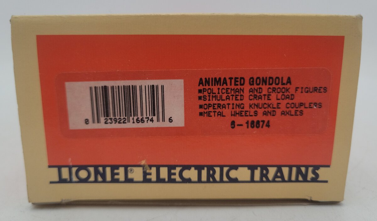 Lionel 6-16674 O Gauge Pinkerton Animated Gondola EX/Box