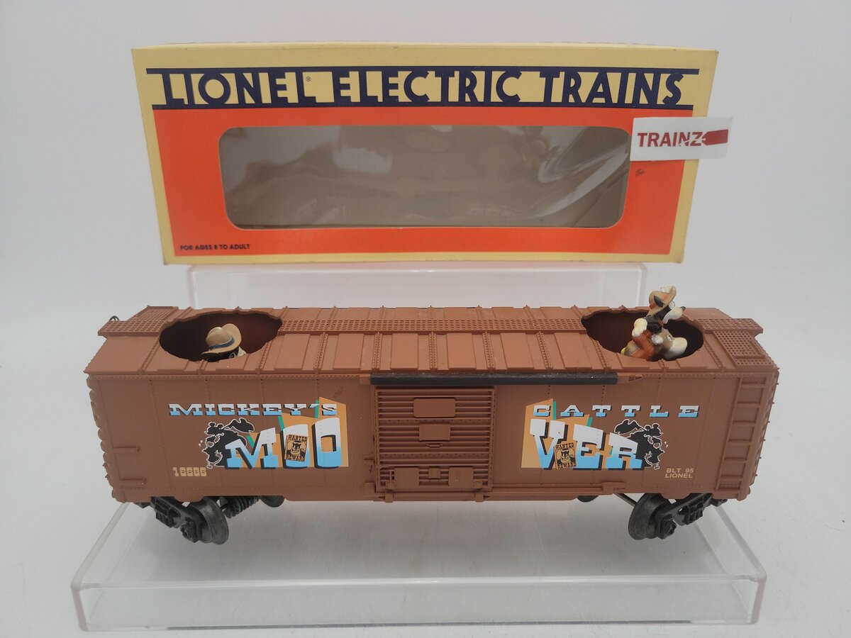 Lionel 6-16686 O Gauge Disney Mickey Mouse & Big Bad Pete Animated Boxcar EX/Box