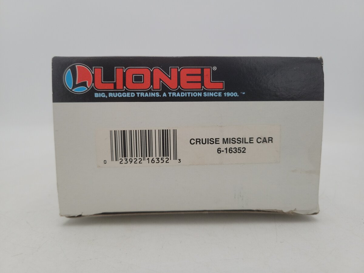 Lionel 6-16352 O / O27 Gauge US Military Flatcar W/Cruise Missile #16352 EX/Box