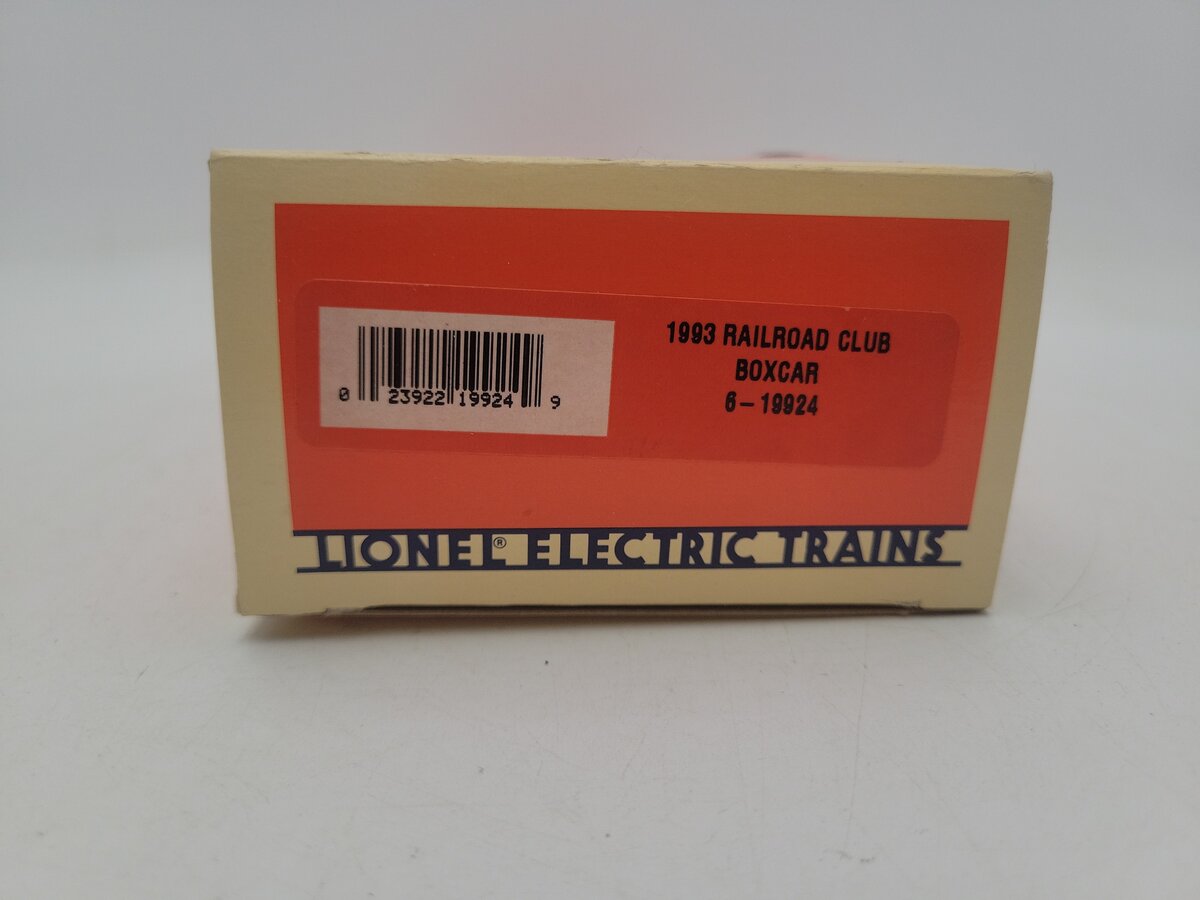 Lionel 6-19924 O Gauge 1993 Lionel Railroader Club 1900-1999 Boxcar #19924 EX/Box