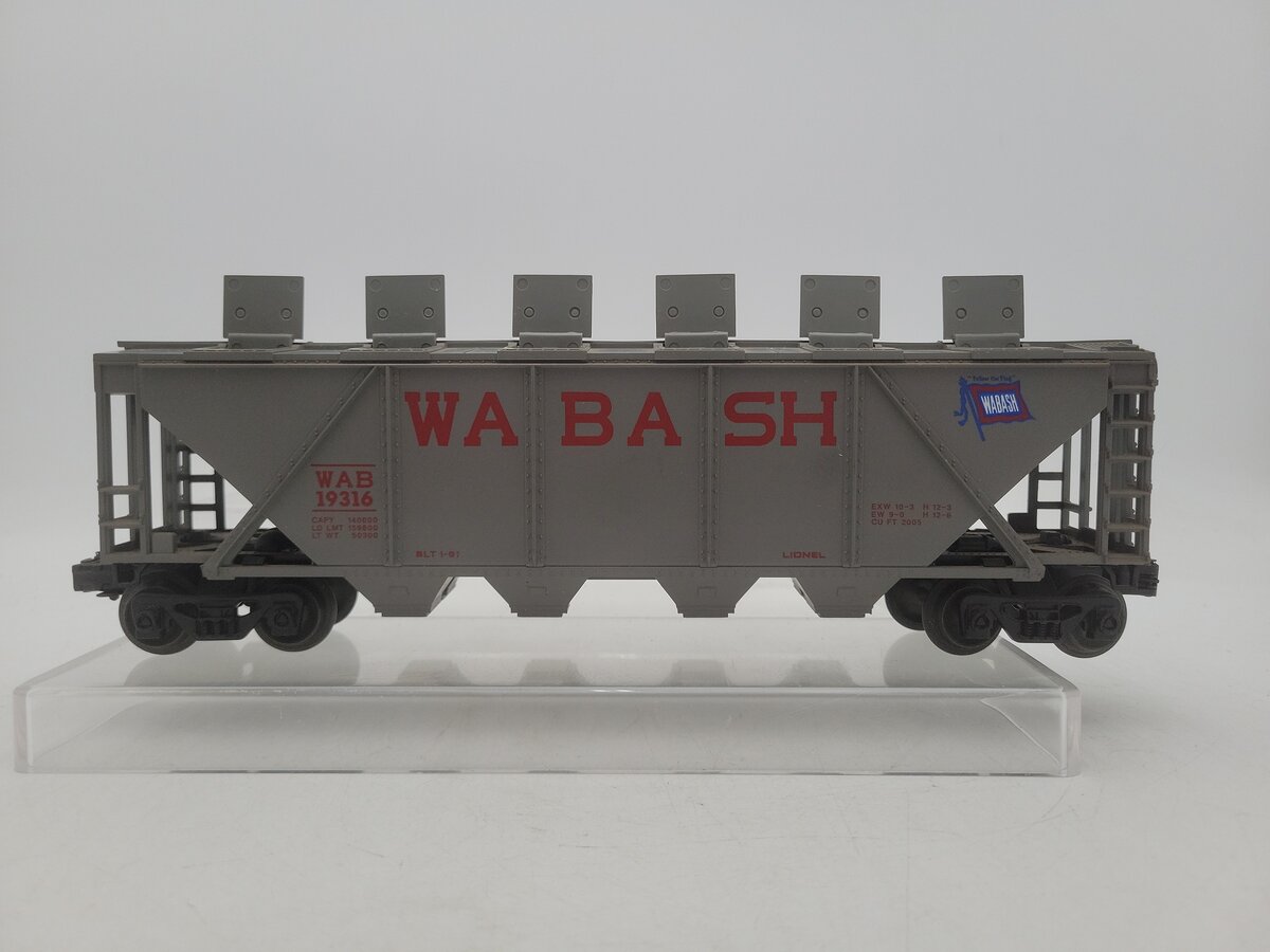 Lionel 6-19316 O / O27 Gauge Wabash Covered Hopper EX/Box