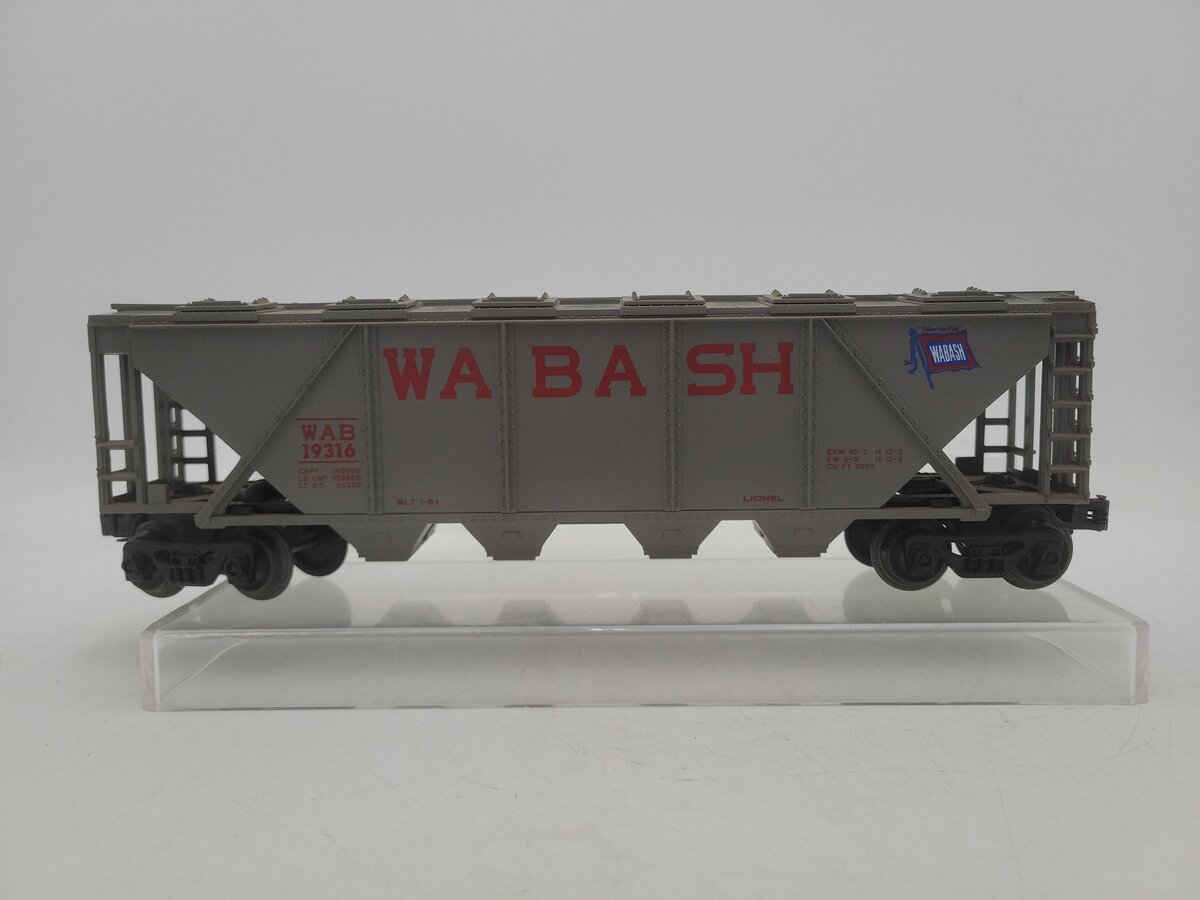 Lionel 6-19316 O / O27 Gauge Wabash Covered Hopper EX/Box