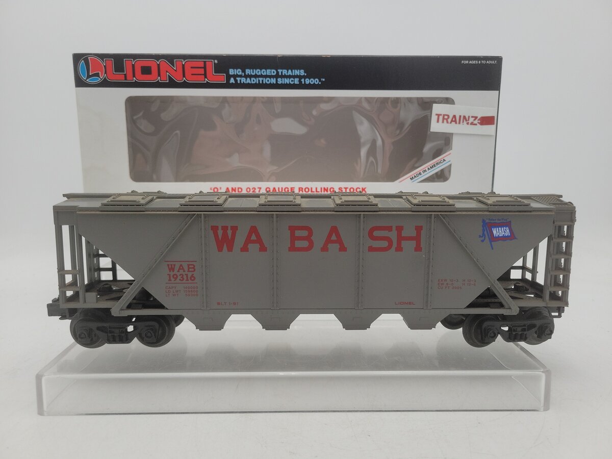 Lionel 6-19316 O / O27 Gauge Wabash Covered Hopper EX/Box